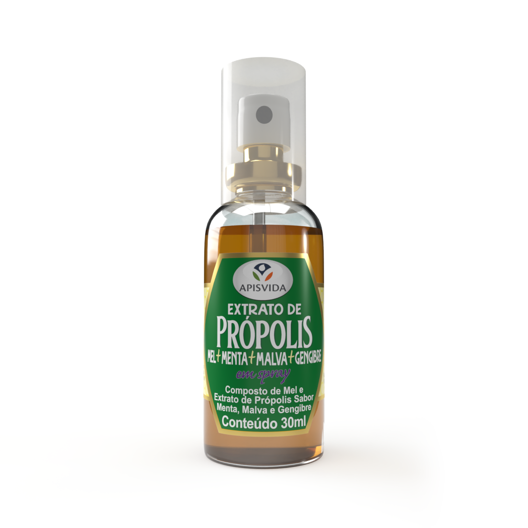 Spray de Pr&oacute;polis Verde com Gengibre